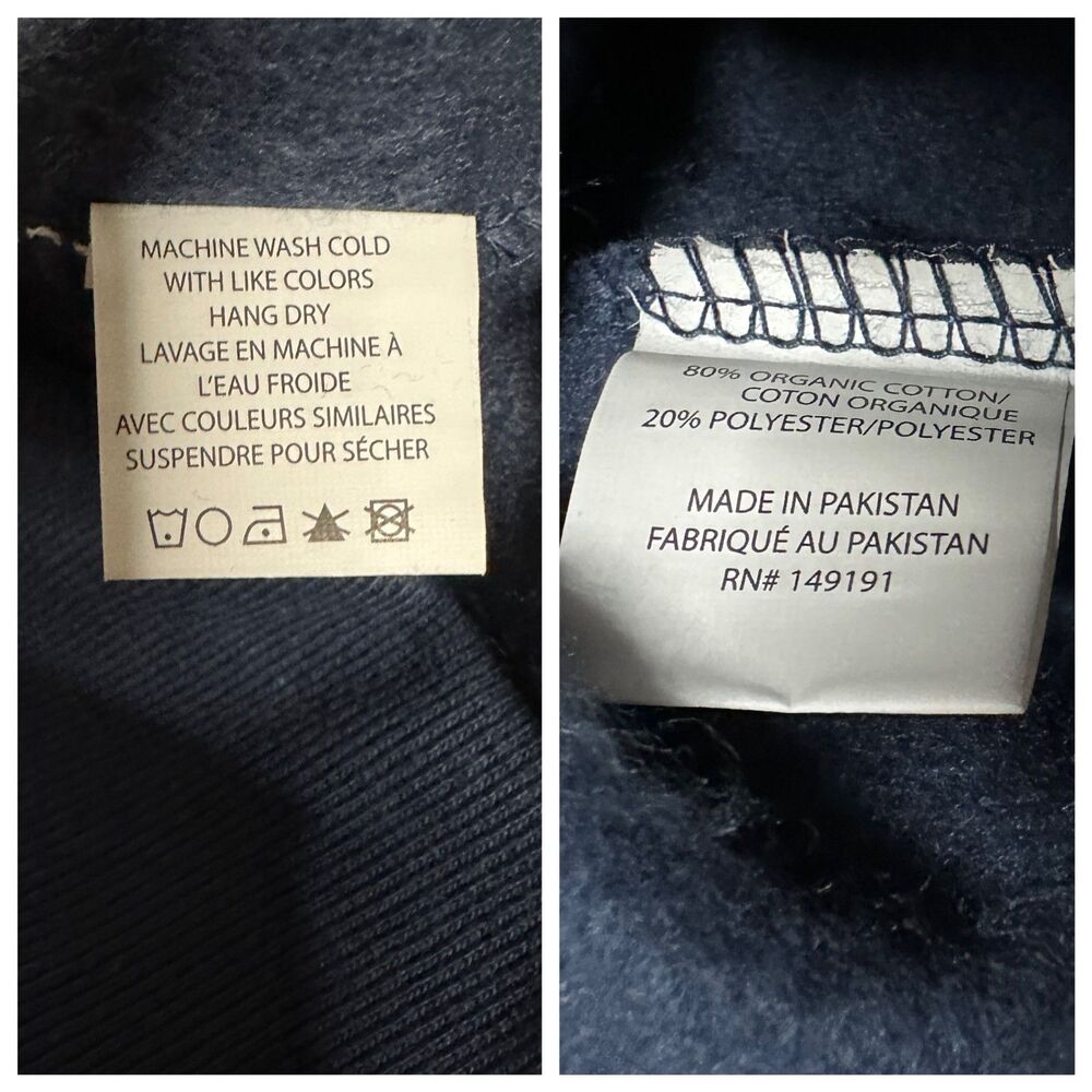 Topo Designs Organic Cotton Crewneck Sweatshirt in Navy Blue Uni Sz XS-S NEW - Picture 5 of 6